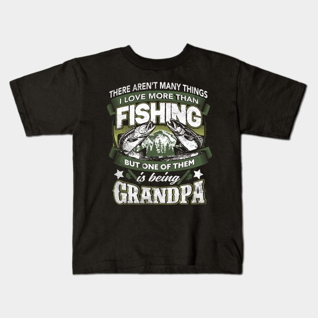 Fishing Grandpa - Grandpa Fishing Shirt Kids T-Shirt by Dailygrind